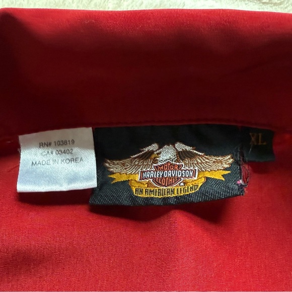 Vintage Harley-Davidson Motorcycle Flames Button Up Shirt Size XL - Picture 7 of 7